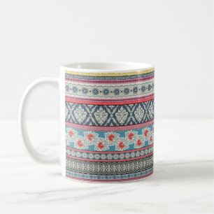 Mug Motif sans couture avec carreaux en patchwork.