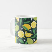 Mug Motif sans couture avec citrons. Impression artist (Devant gauche)