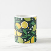 Mug Motif sans couture avec citrons. Impression artist (Centre)