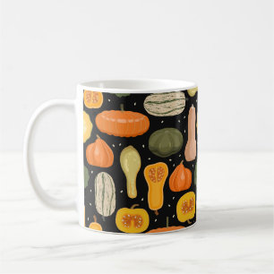 Mug Motif sans couture avec citrouille et variétés d