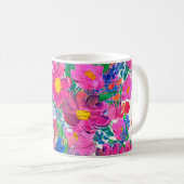 Mug Motif sans couture avec de Belles fleurs. Aquarell (Devant droit)