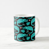 Mug Motif sans couture avec de mignons crocodiles de d (Devant droit)