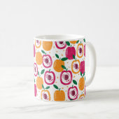 Mug Motif sans couture avec des fruits. Timbre texturé (Devant droit)