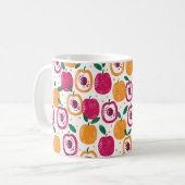 Mug Motif sans couture avec des fruits. Timbre texturé (Devant gauche)