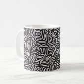 Mug Motif sans couture avec des lignes ondulées à dood (Devant gauche)