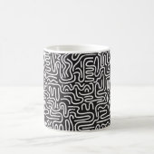 Mug Motif sans couture avec des lignes ondulées à dood (Centre)