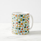 Mug Motif sans couture avec des squashe dessinés à la (Devant droit)