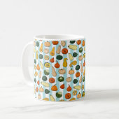 Mug Motif sans couture avec des squashe dessinés à la (Devant gauche)