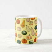 Mug Motif sans couture avec des squashe dessinés à la  (Devant droit)