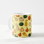 Mug Motif sans couture avec des squashe dessinés à la  (Devant gauche)