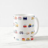 Mug Motif sans couture avec des trains de couleurs mig (Devant droit)