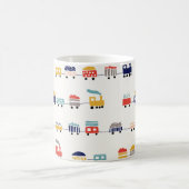 Mug Motif sans couture avec des trains de couleurs mig (Centre)