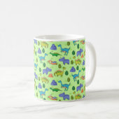 Mug Motif sans couture avec différents dinosaures mign (Devant droit)