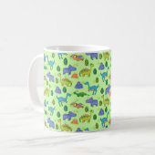 Mug Motif sans couture avec différents dinosaures mign (Devant gauche)