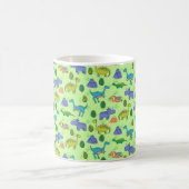 Mug Motif sans couture avec différents dinosaures mign (Centre)