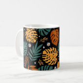 Mug Motif sans couture avec différents feuilles tropic (Devant gauche)