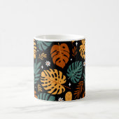 Mug Motif sans couture avec différents feuilles tropic (Centre)