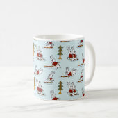 Mug Motif sans couture avec différents lapins sur les  (Devant droit)