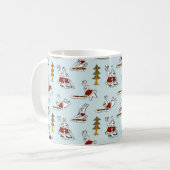 Mug Motif sans couture avec différents lapins sur les  (Devant gauche)