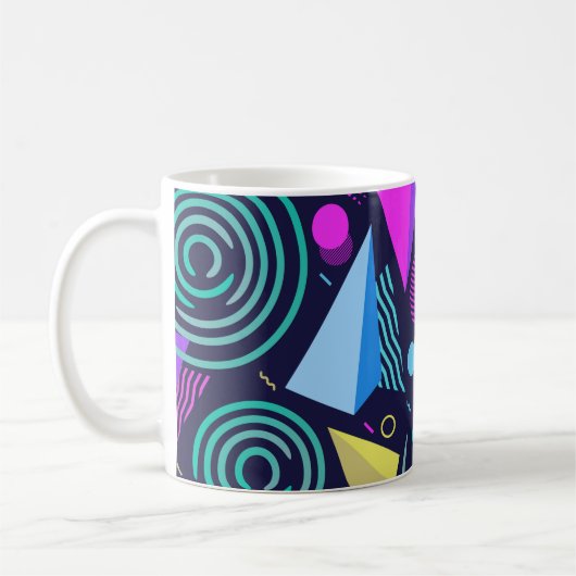 Mug Motif sans couture avec différents types géométriq (Gauche)