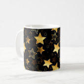 Mug Motif sans couture avec étoiles d'or (Devant gauche)