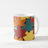 Mug Motif sans couture avec feuilles d'érable d'automn (Devant droit)