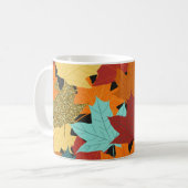 Mug Motif sans couture avec feuilles d'érable d'automn (Devant gauche)