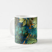 Mug Motif sans couture avec feuilles tropicaux et géom (Devant gauche)