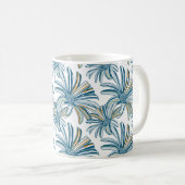 Mug Motif sans couture avec fleurs de gerbera. retour  (Devant droit)