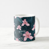 Mug Motif sans couture avec fleurs Orchidée, métro col (Devant droit)
