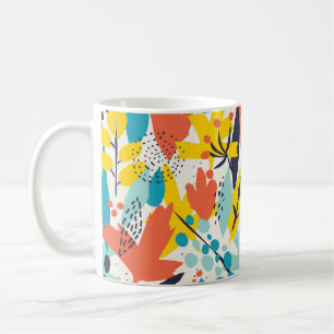 Mug Motif sans couture avec fleurs peintes à la main e