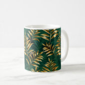 Mug Motif sans couture avec fougères dorées (Devant droit)