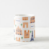 Mug Motif sans couture avec les monuments parisiens (Centre)
