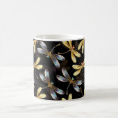 Mug Motif sans couture avec libellules dorées (Centre)