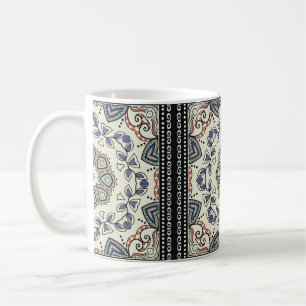 Mug Motif sans couture avec mandala ethnique tribal