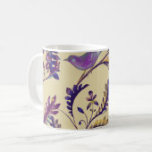 Mug Motif sans couture avec oiseaux et branches avec e (Devant gauche)