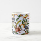 Mug Motif sans couture avec oiseaux et feuilles tropic (Centre)