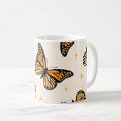 Mug Motif sans couture avec papillons monarques. Conte (Devant droit)