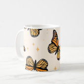 Mug Motif sans couture avec papillons monarques. Conte (Devant gauche)