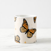 Mug Motif sans couture avec papillons monarques. Conte (Centre)