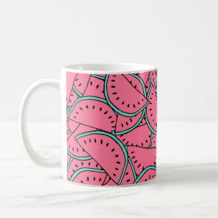 Mug Motif sans couture avec pastèques dessinées à la m