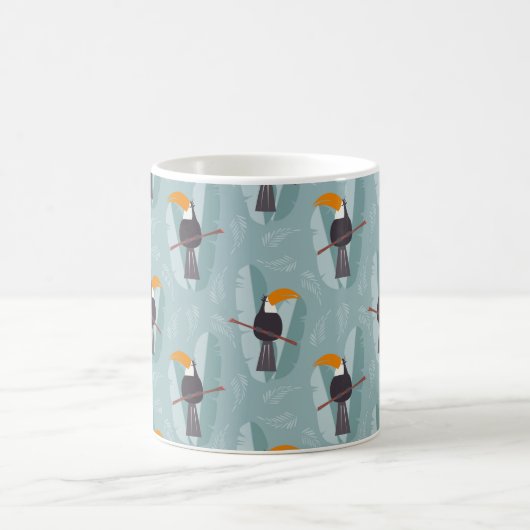 Mug Motif sans couture avec perroquet de jungle toucan (Centre)