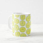 Mug Motif sans couture avec tranches de citron jaune s (Devant gauche)