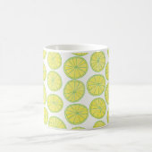 Mug Motif sans couture avec tranches de citron jaune s (Centre)