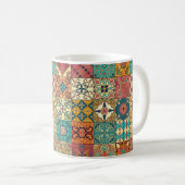 Mug Motif sans couture avec tuiles portugaises en tala (Devant droit)