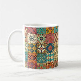 Mug Motif sans couture avec tuiles portugaises en tala
