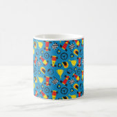Mug Motif sans couture avec voitures de course. (Centre)