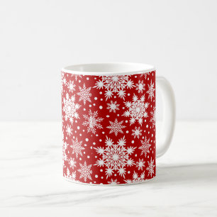 Mug Motif sans couture blanc et rouge