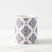 Mug Motif sans couture bleu et orange. Vinta (Centre)