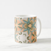 Mug Motif sans couture botanique bleu pêche (Devant droit)